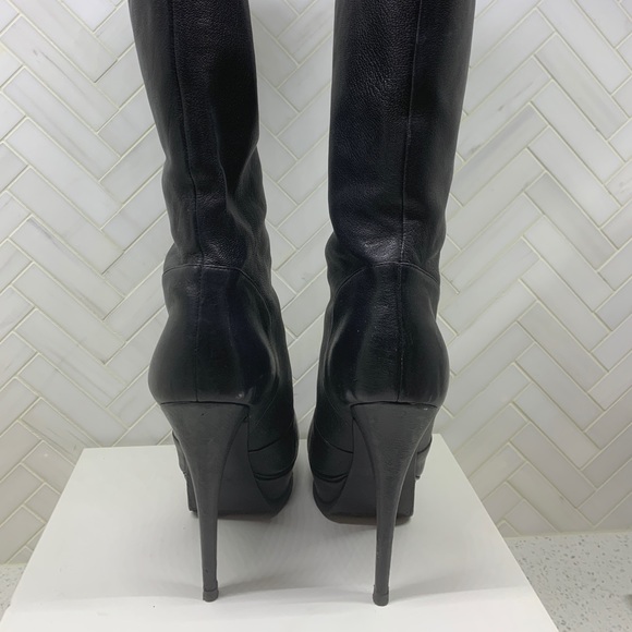 YVES SAINT LAURENT Tribute 105 Boot 36.5 Black YSL - Picture 7 of 14
